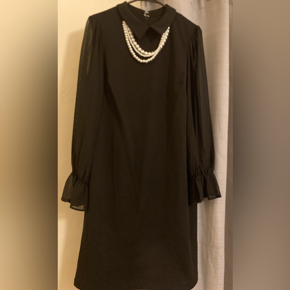 Black Chiffon Cocktail Dress